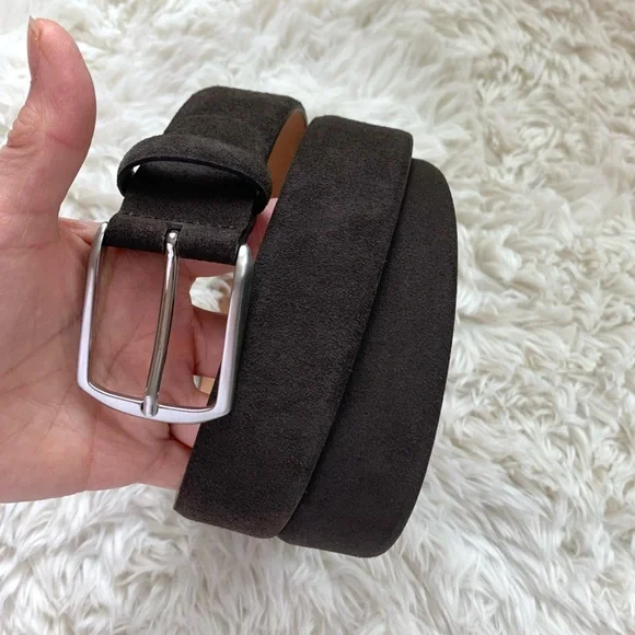 NEW Suitsupply Brown Suede Leather Belt 42 NWOT